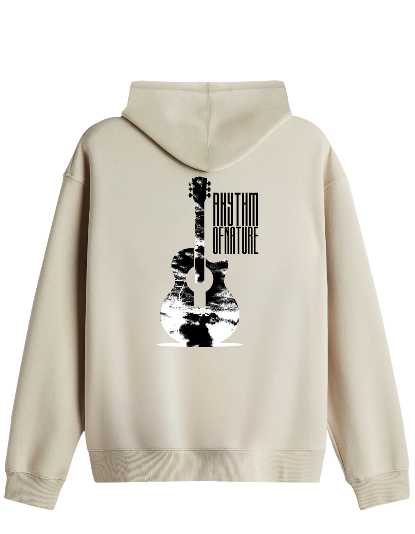 Rhythm Of Nature Baskılı Unisex Kapüşonlu Yaka Hoodie