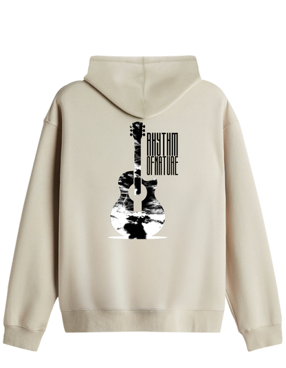 Rhythm Of Nature Baskılı Unisex Kapüşonlu Yaka Hoodie