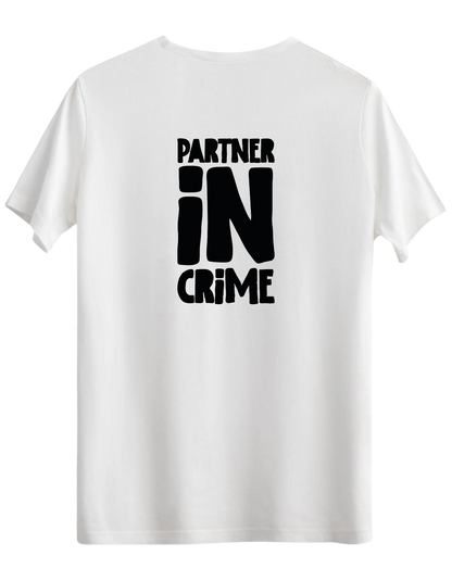 Partner in Crime Baskılı Bisiklet Yaka Regular T-shirt