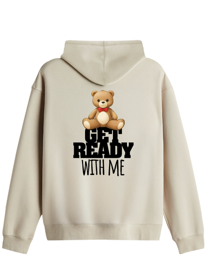 With Me Baskılı Unisex Kapüşonlu Yaka Hoodie