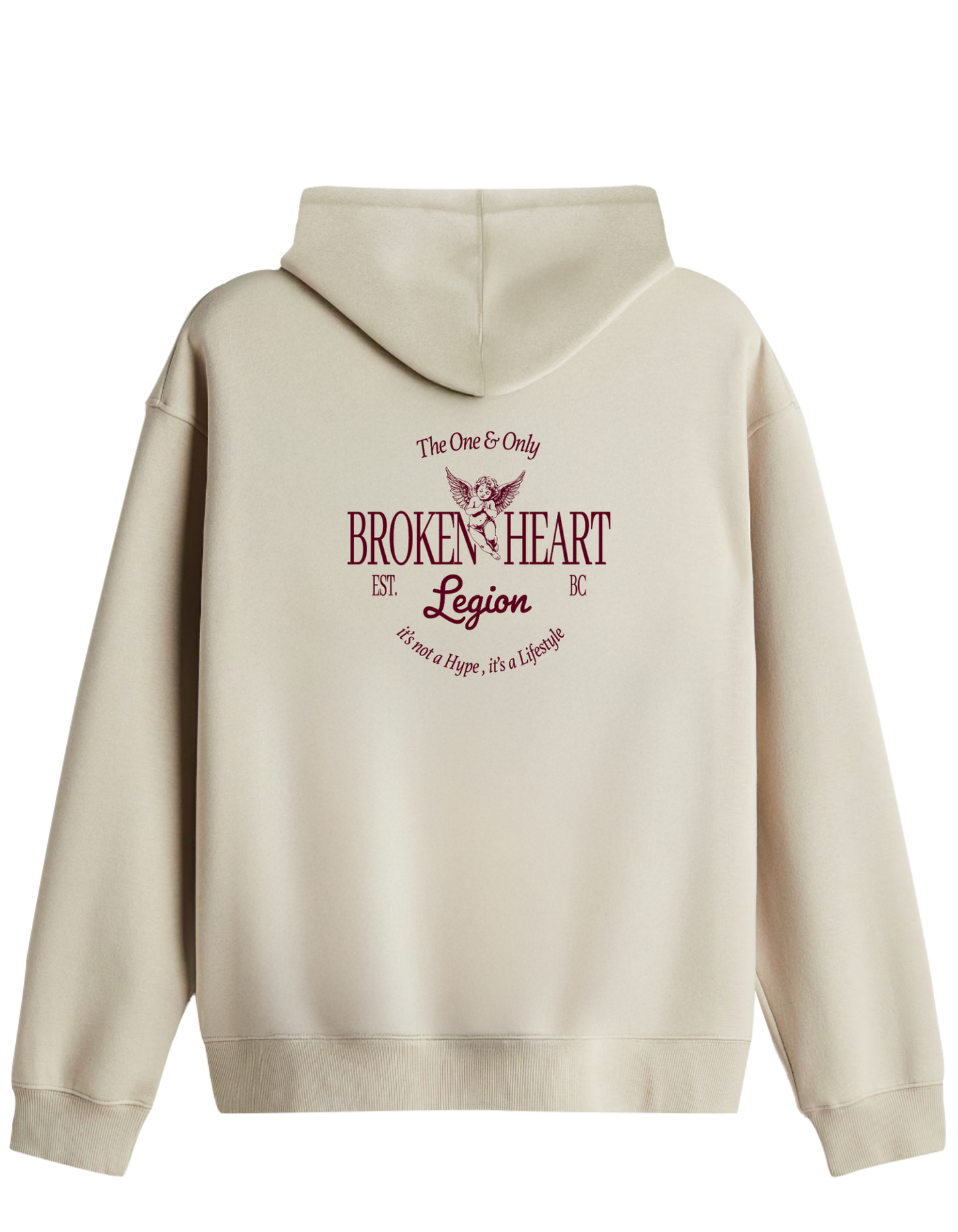 Broken Heart Baskılı Unisex Kapüşonlu Yaka Hoodie