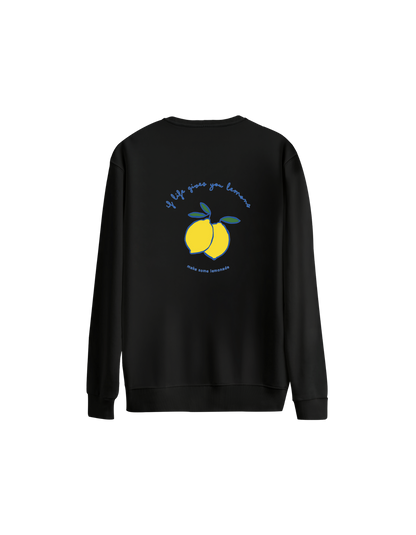 Lemonade Baskılı Oversize Bisiklet Yaka Çocuk Sweatshirt