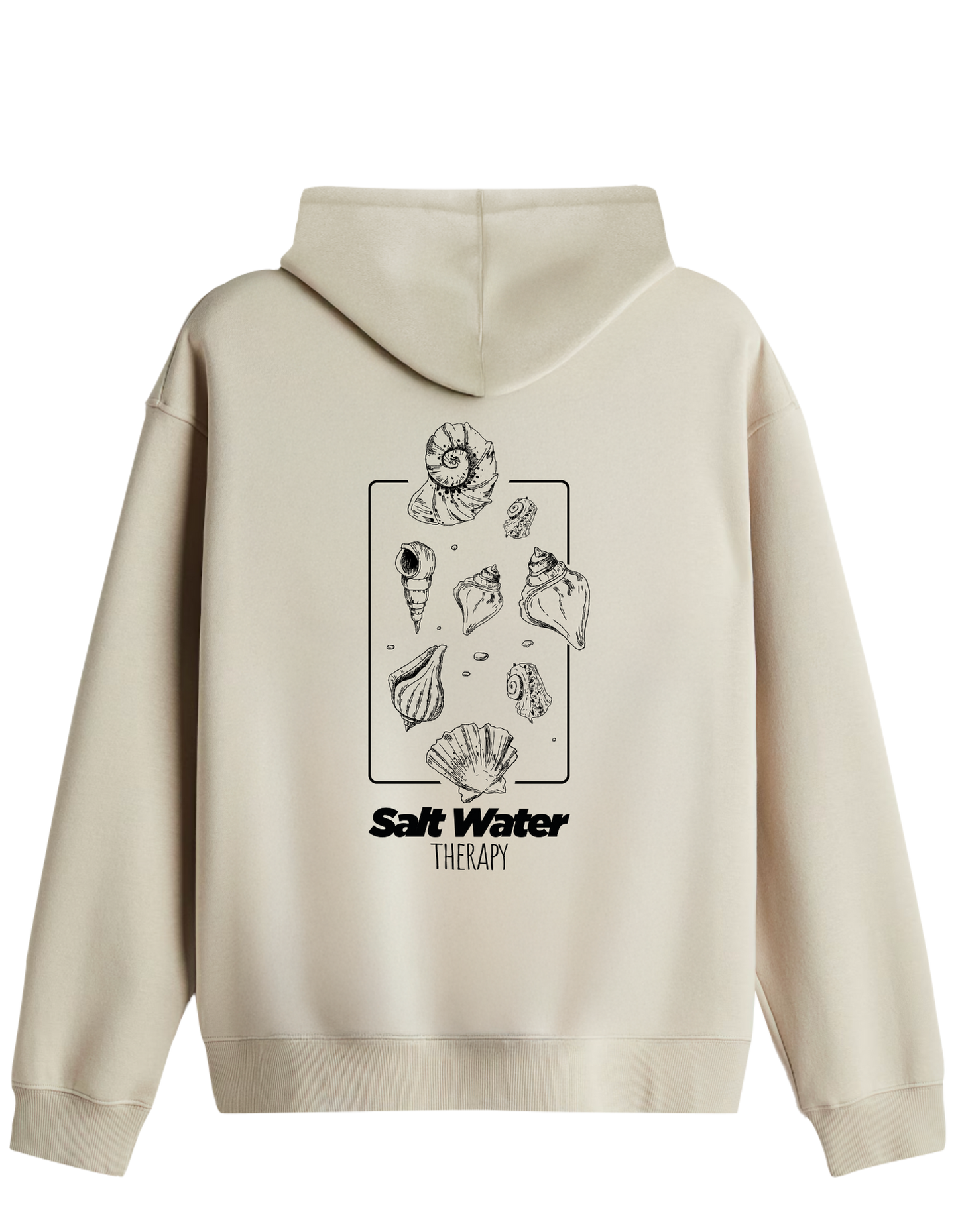 Salt Water Baskılı Unisex Kapüşonlu Yaka Hoodie