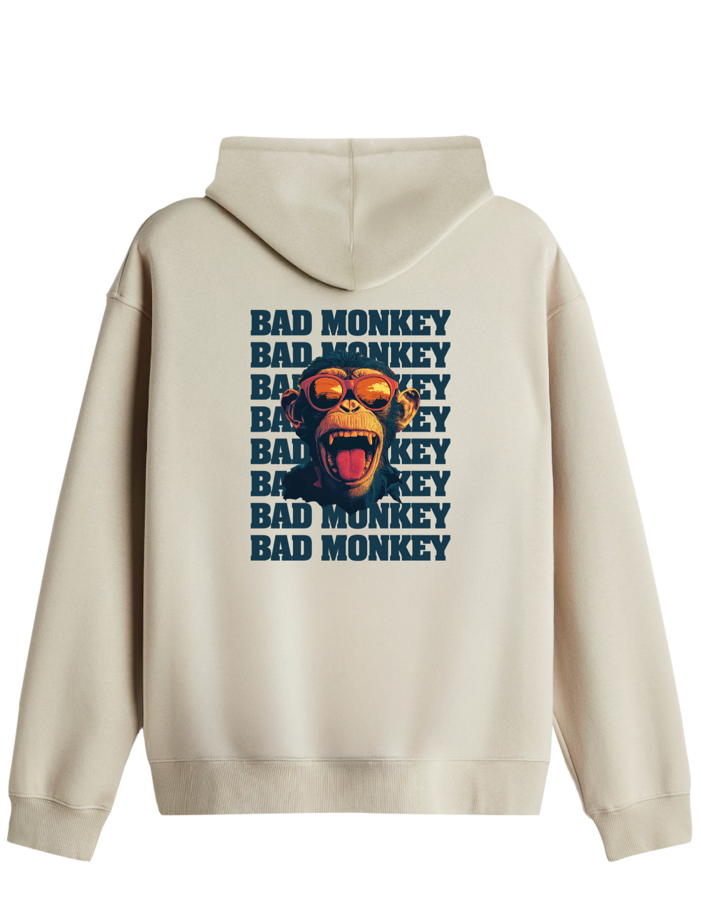 Bad Monkey Baskılı Unisex Kapüşonlu Yaka Hoodie