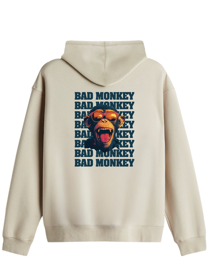 Bad Monkey Baskılı Unisex Kapüşonlu Yaka Hoodie