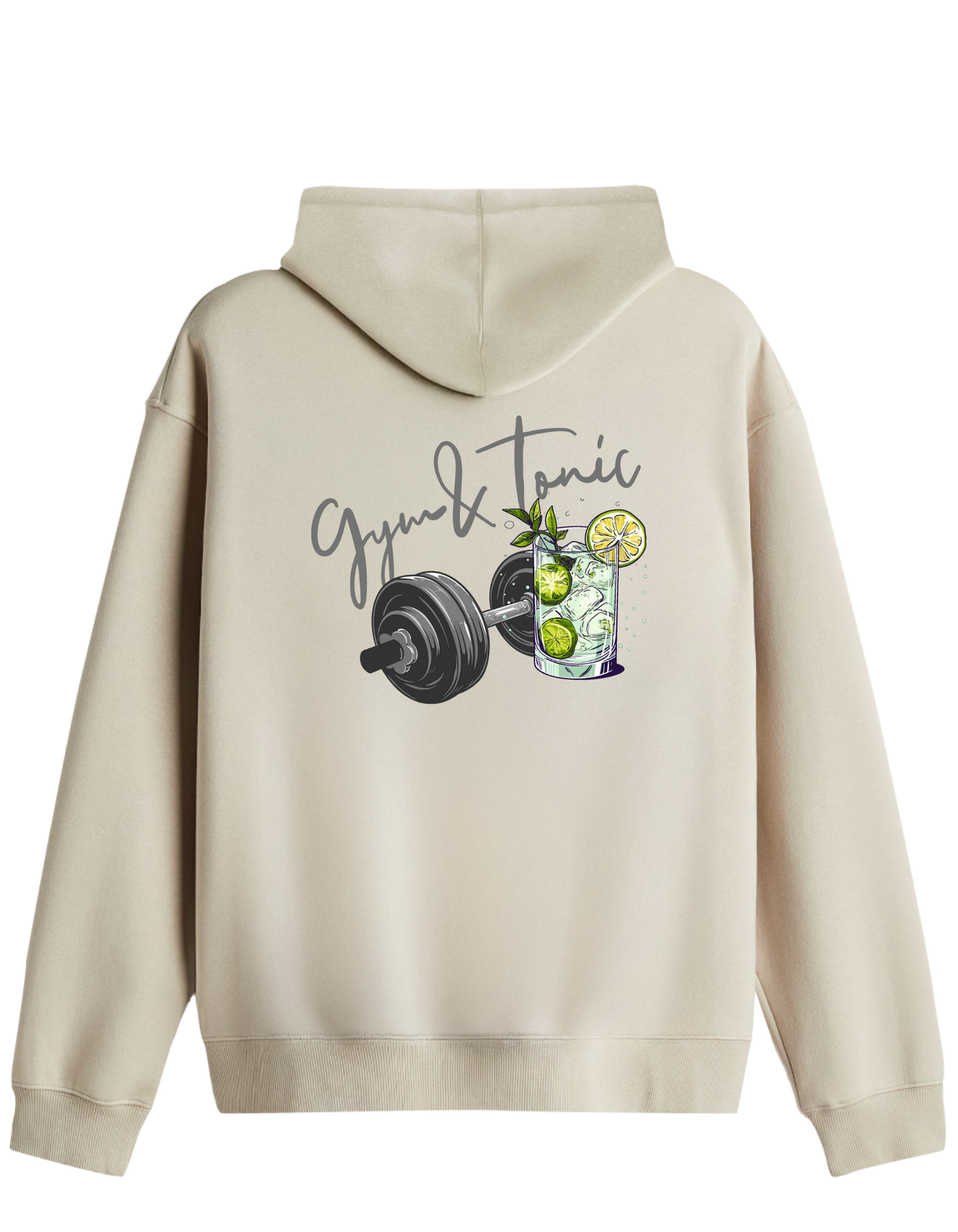 Gym Tonic Baskılı Unisex Kapüşonlu Yaka Hoodie