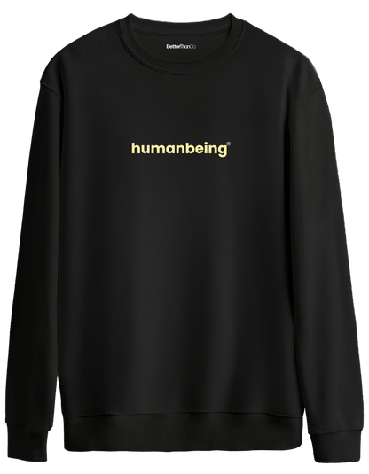 Humanbeing Baskılı Bisiklet Yaka Oversize Sweatshirt