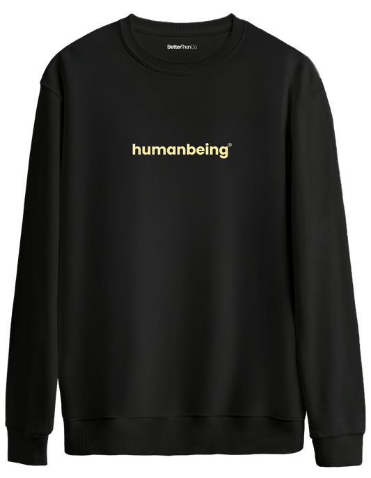 Humanbeing Baskılı Bisiklet Yaka Oversize Sweatshirt