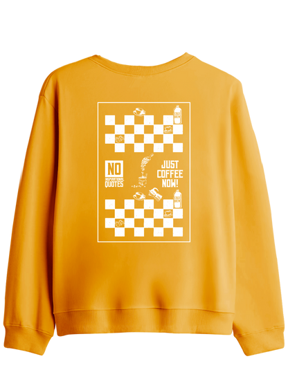 Just Coffee Baskılı Bisiklet Yaka Sweatshirt