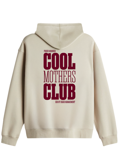 Cool Mothers Club Baskılı Unisex Kapüşonlu Yaka Hoodie