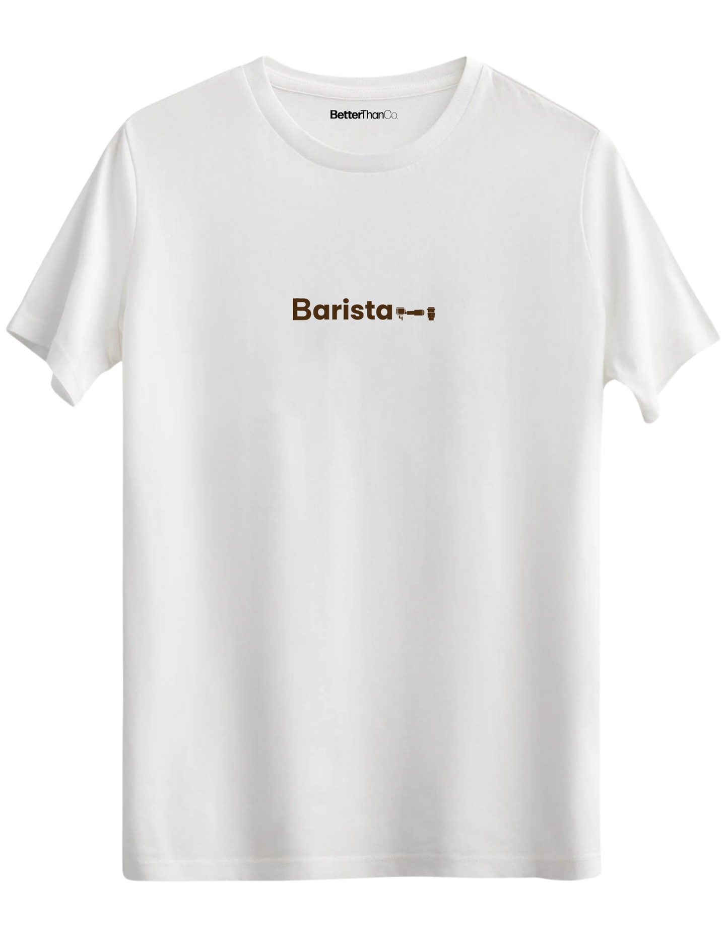 Barista Baskılı Bisiklet Yaka Regular T-shirt