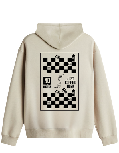 Just Coffee Baskılı Unisex Kapüşonlu Yaka Hoodie