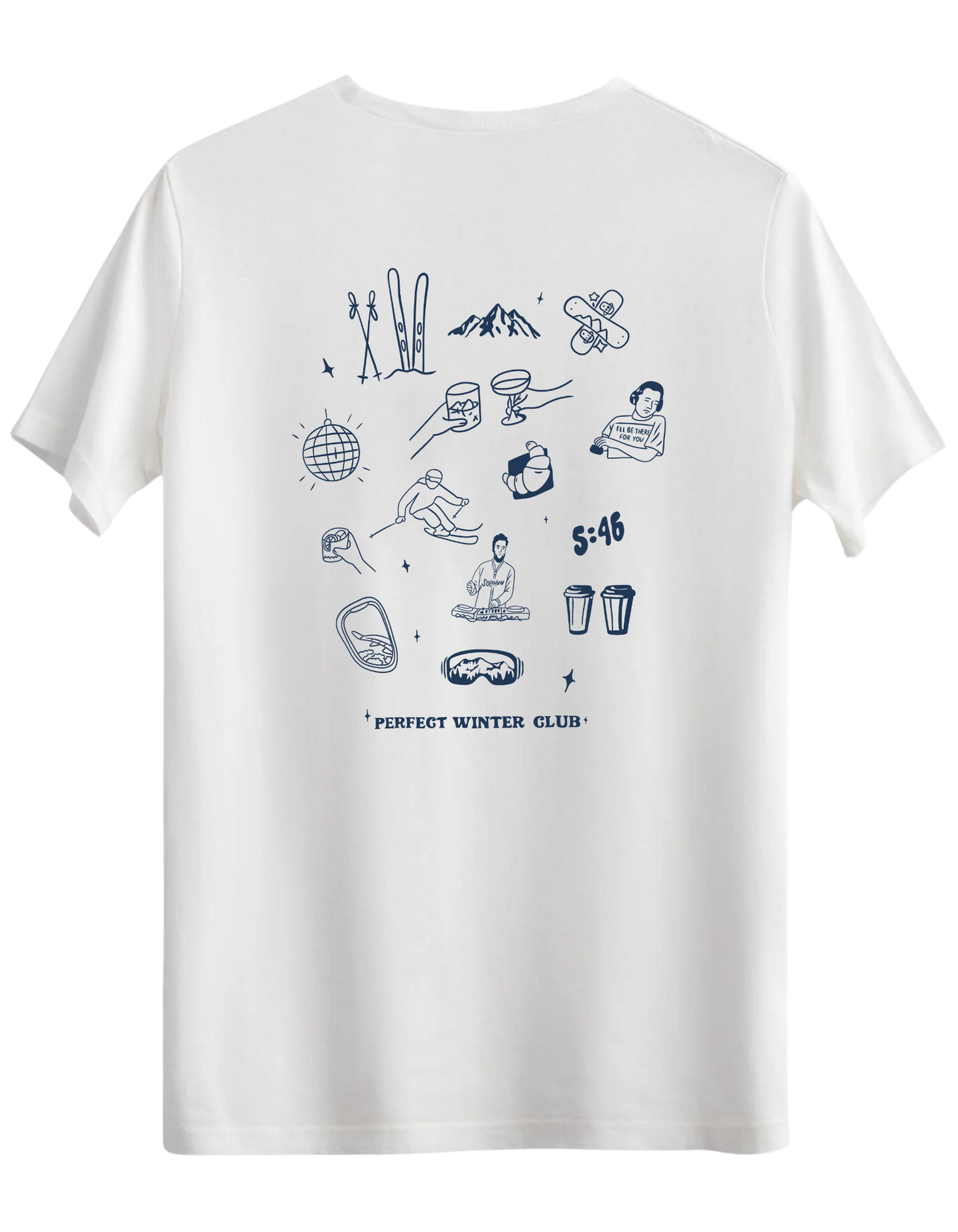 Winter Club Baskılı Bisiklet Yaka Regular T-shirt