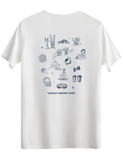 Winter Club Baskılı Bisiklet Yaka Regular T-shirt