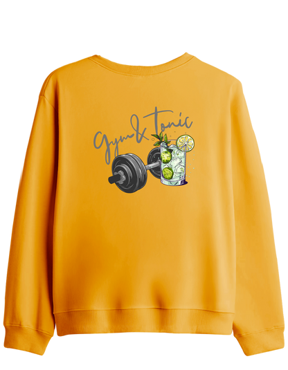 Gym Tonic Baskılı Bisiklet Yaka Sweatshirt