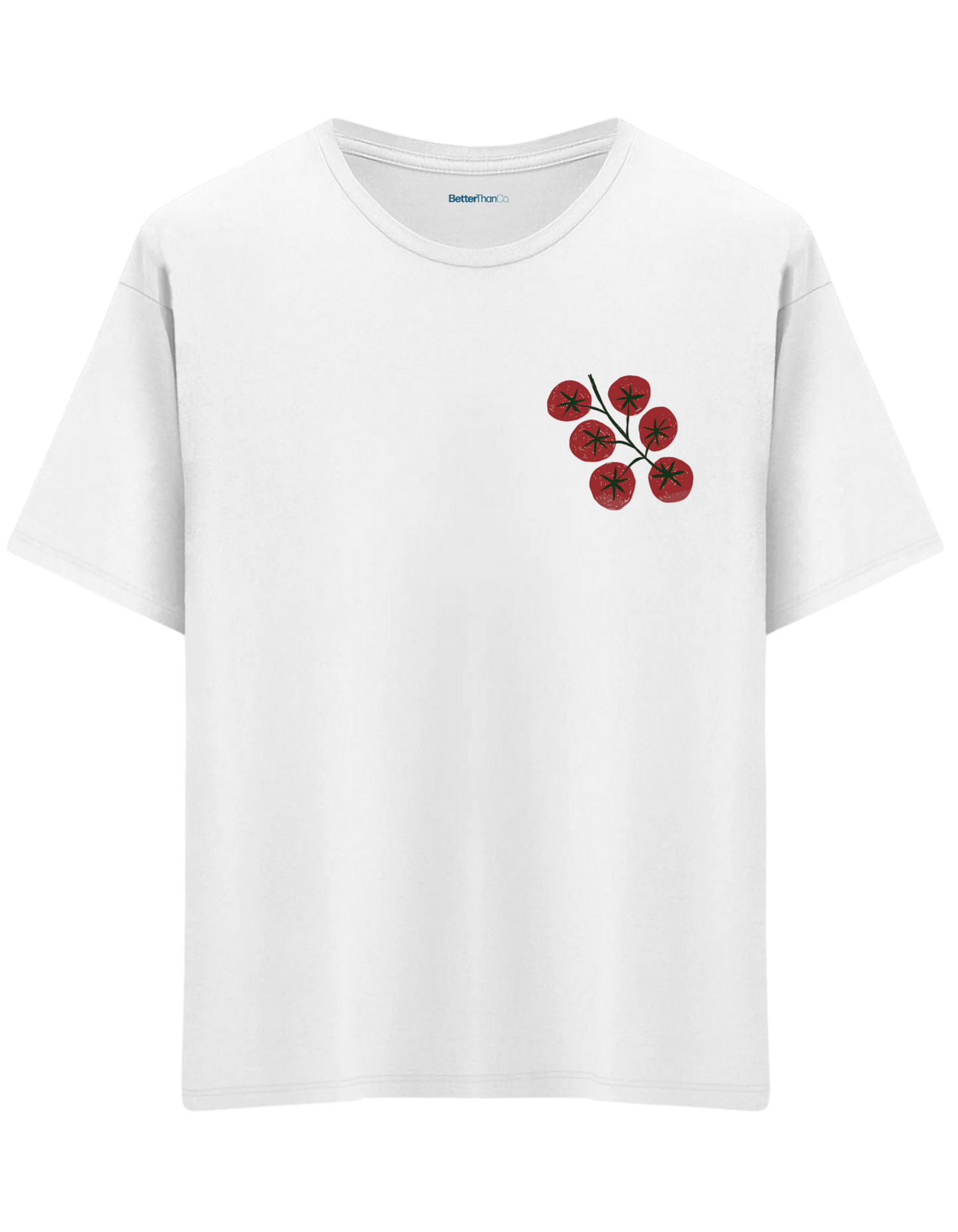 Tomatoes Baskılı Bisiklet Yaka Oversize T-shirt