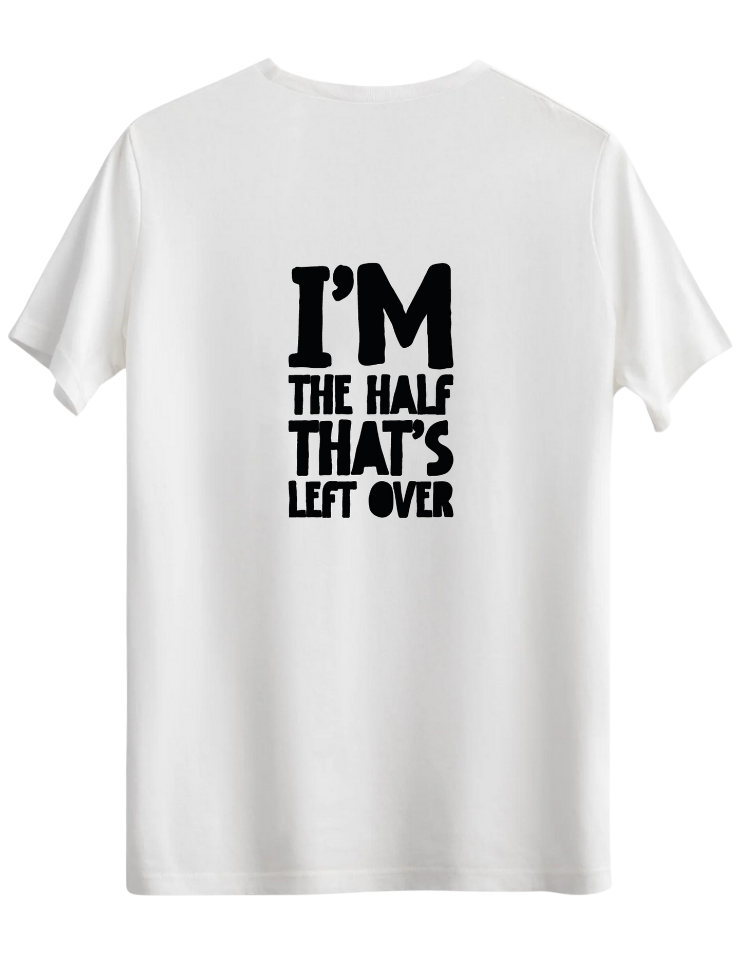 That's Left Over Baskılı Bisiklet Yaka Regular T-shirt