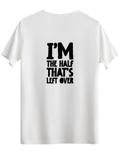 That's Left Over Baskılı Bisiklet Yaka Regular T-shirt