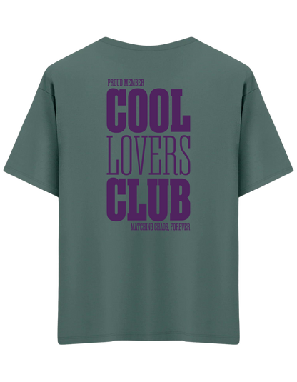Cool Lovers Baskılı Bisiklet Yaka Oversize T-shirt