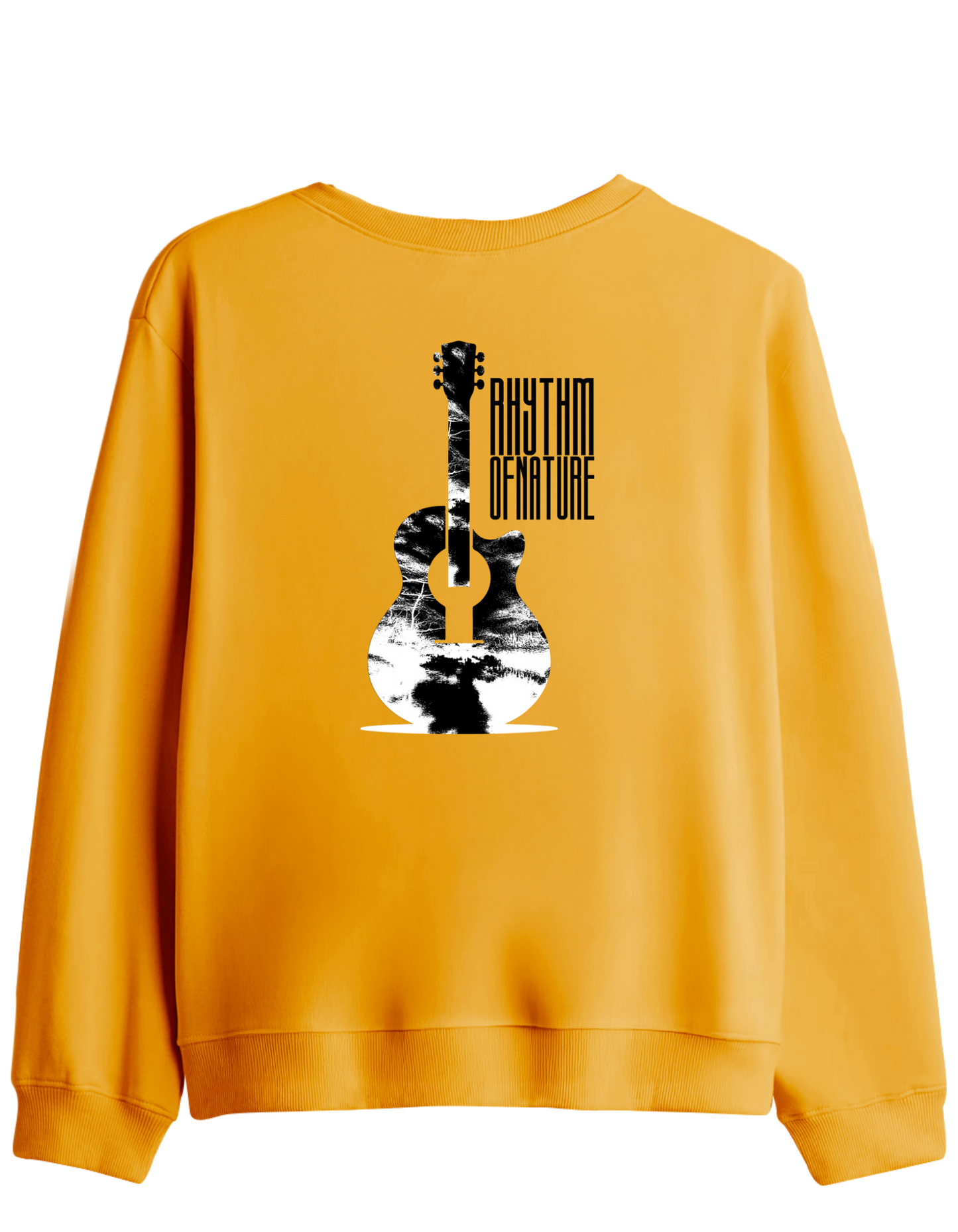 Rhythm Of Nature Baskılı Bisiklet Yaka Sweatshirt