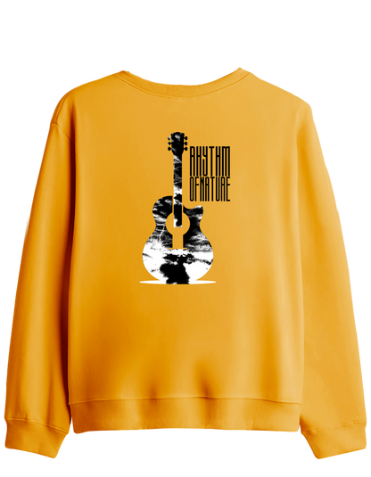 Rhythm Of Nature Baskılı Bisiklet Yaka Sweatshirt
