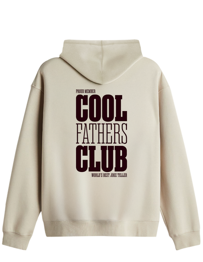 Cool Fathers Club Baskılı Unisex Kapüşonlu Yaka Hoodie