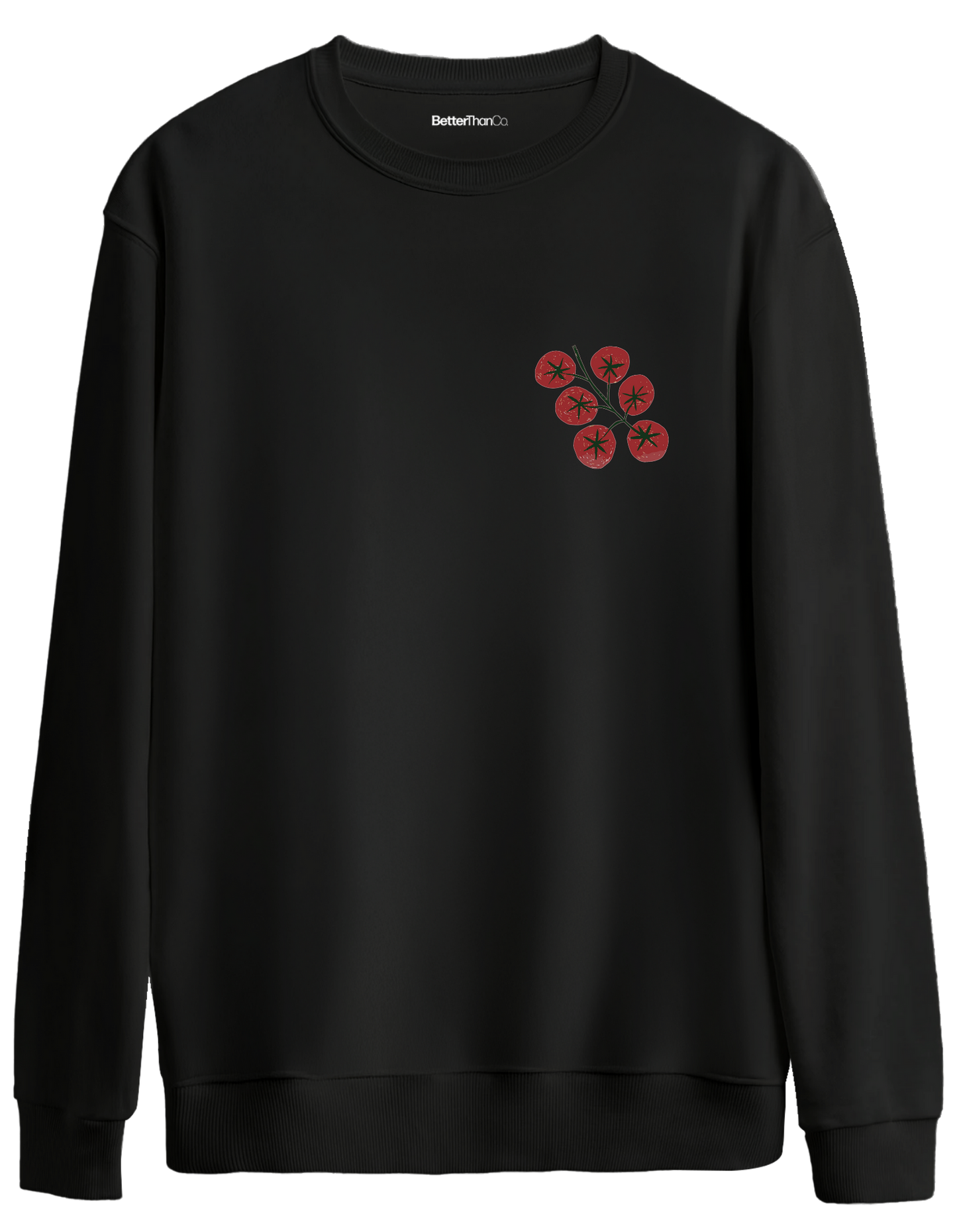 Tomatoes Baskılı Bisiklet Yaka Oversize Sweatshirt