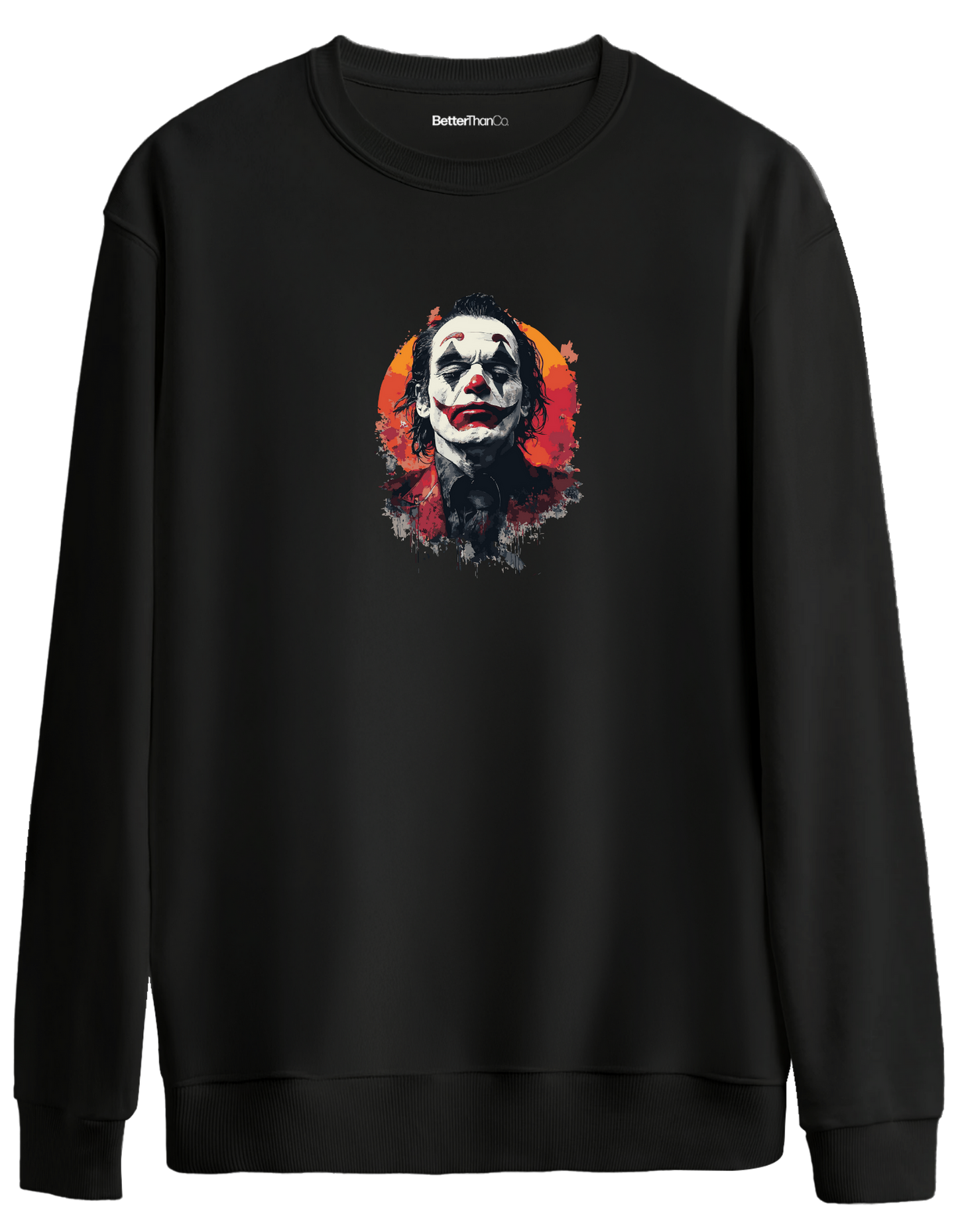 Sadness Baskılı Bisiklet Yaka Oversize Sweatshirt