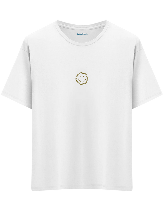 Nice Baskılı Bisiklet Yaka Oversize T-shirt