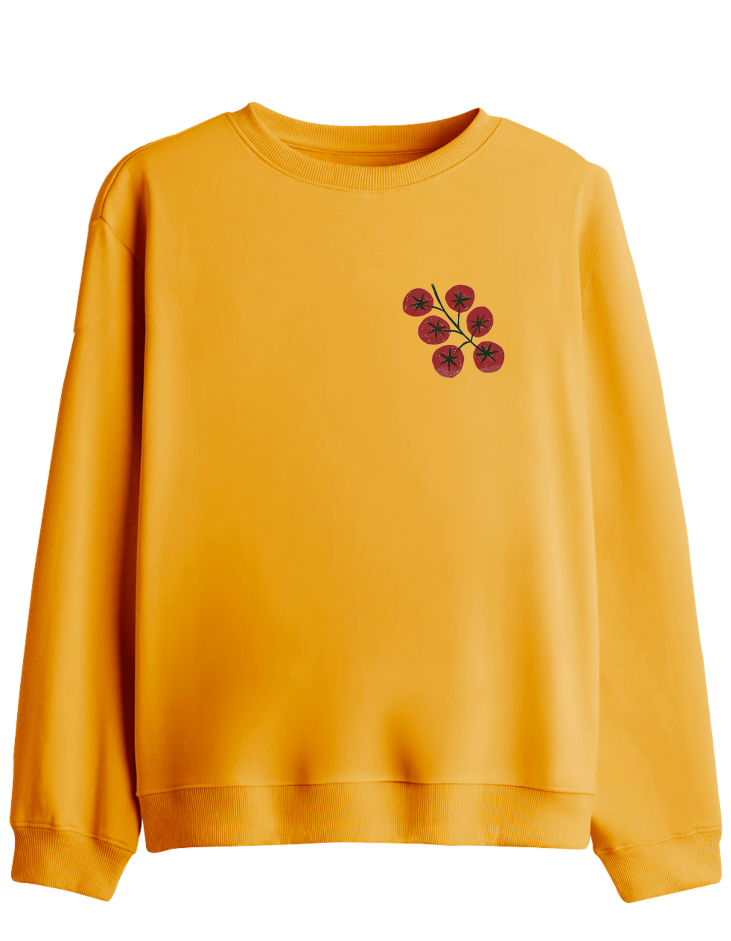 Tomatoes Baskılı Bisiklet Yaka Sweatshirt