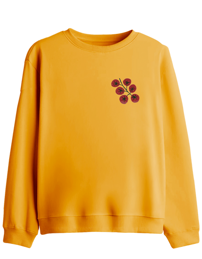 Tomatoes Baskılı Bisiklet Yaka Sweatshirt