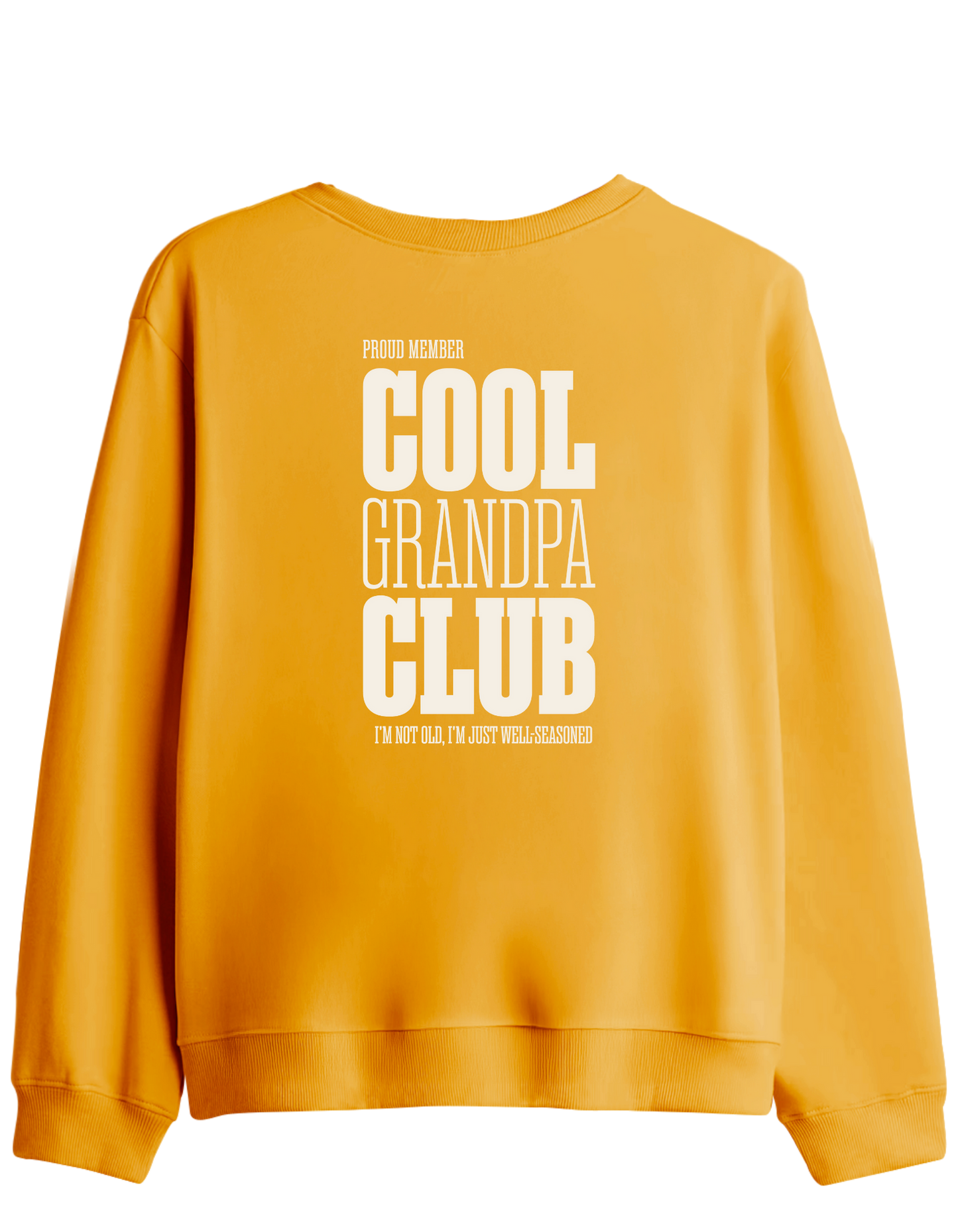 Cool Grandpa Club Baskılı Bisiklet Yaka Sweatshirt
