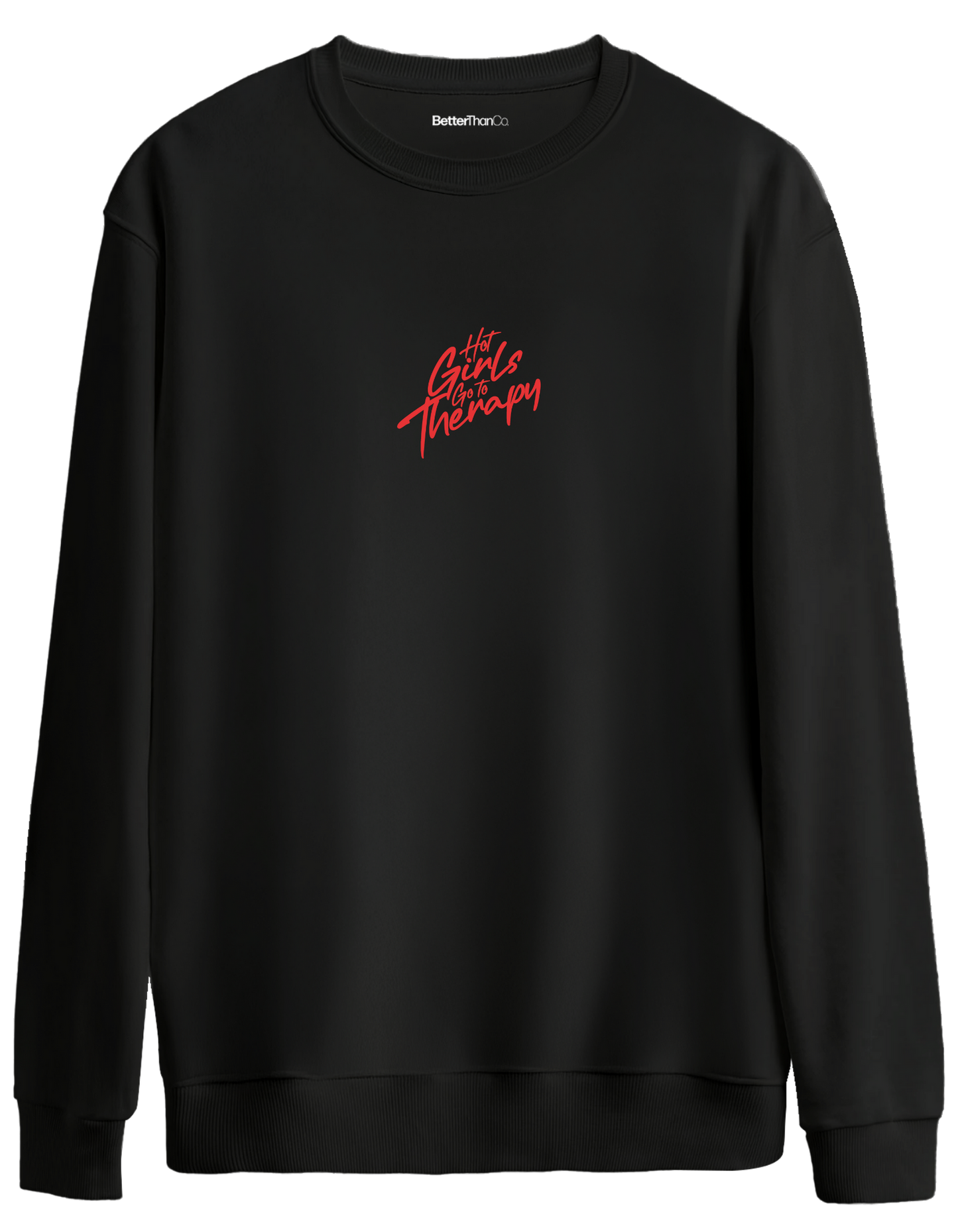 Therapy Baskılı Bisiklet Yaka Oversize Sweatshirt