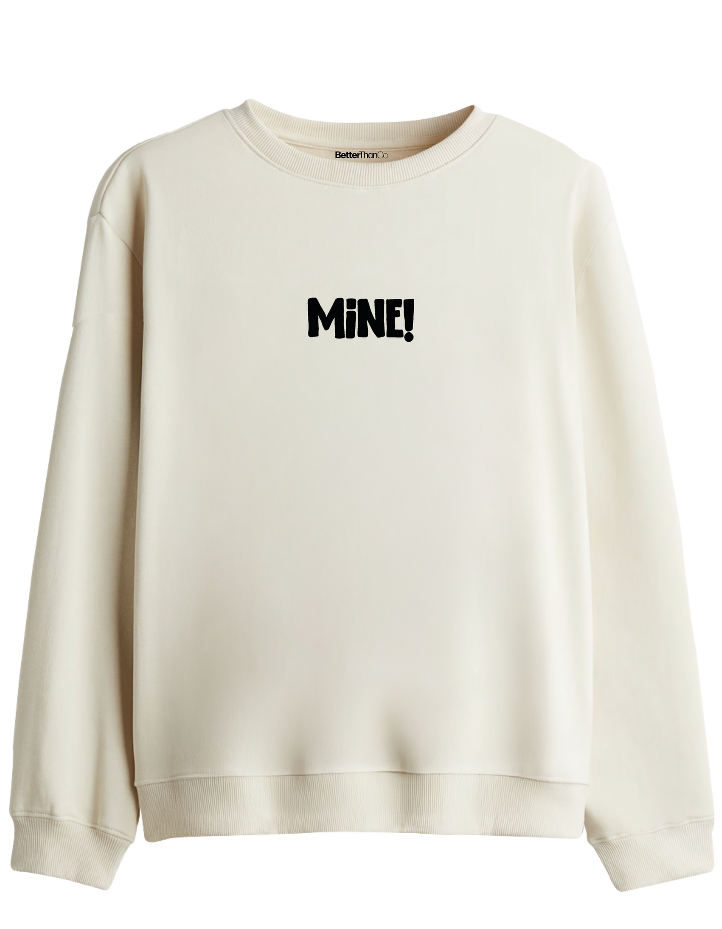 Mine! Baskılı Bisiklet Yaka Sweatshirt