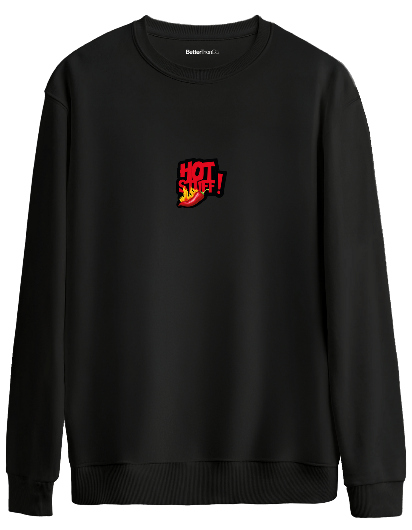 Hot Stuff Baskılı Bisiklet Yaka Oversize Sweatshirt
