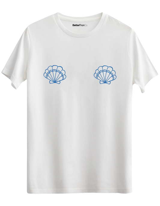 Shells Baskılı Bisiklet Yaka Regular T-shirt