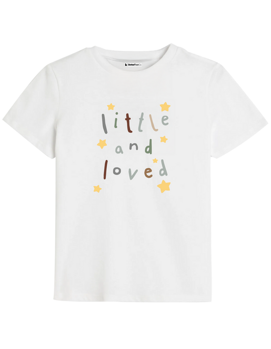 Little and Love Baskılı Bisiklet Yaka Çocuk t-shirt