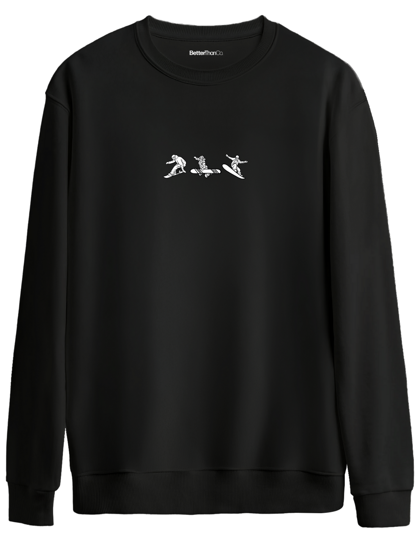 Born To Board Baskılı Bisiklet Yaka Oversize Sweatshirt