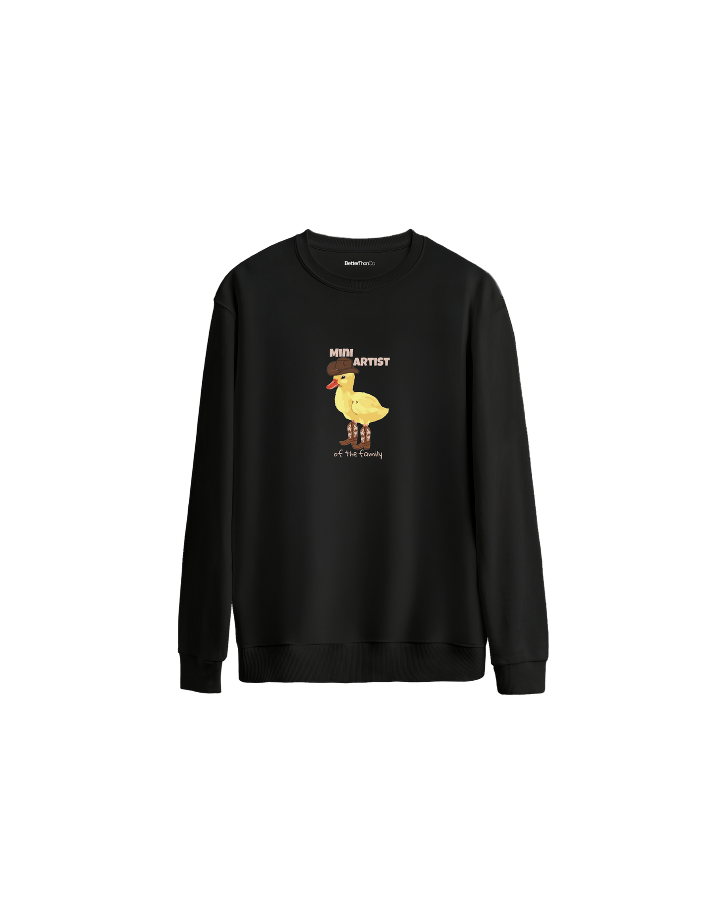 Mini Artist Baskılı Oversize Bisiklet Yaka Çocuk Sweatshirt