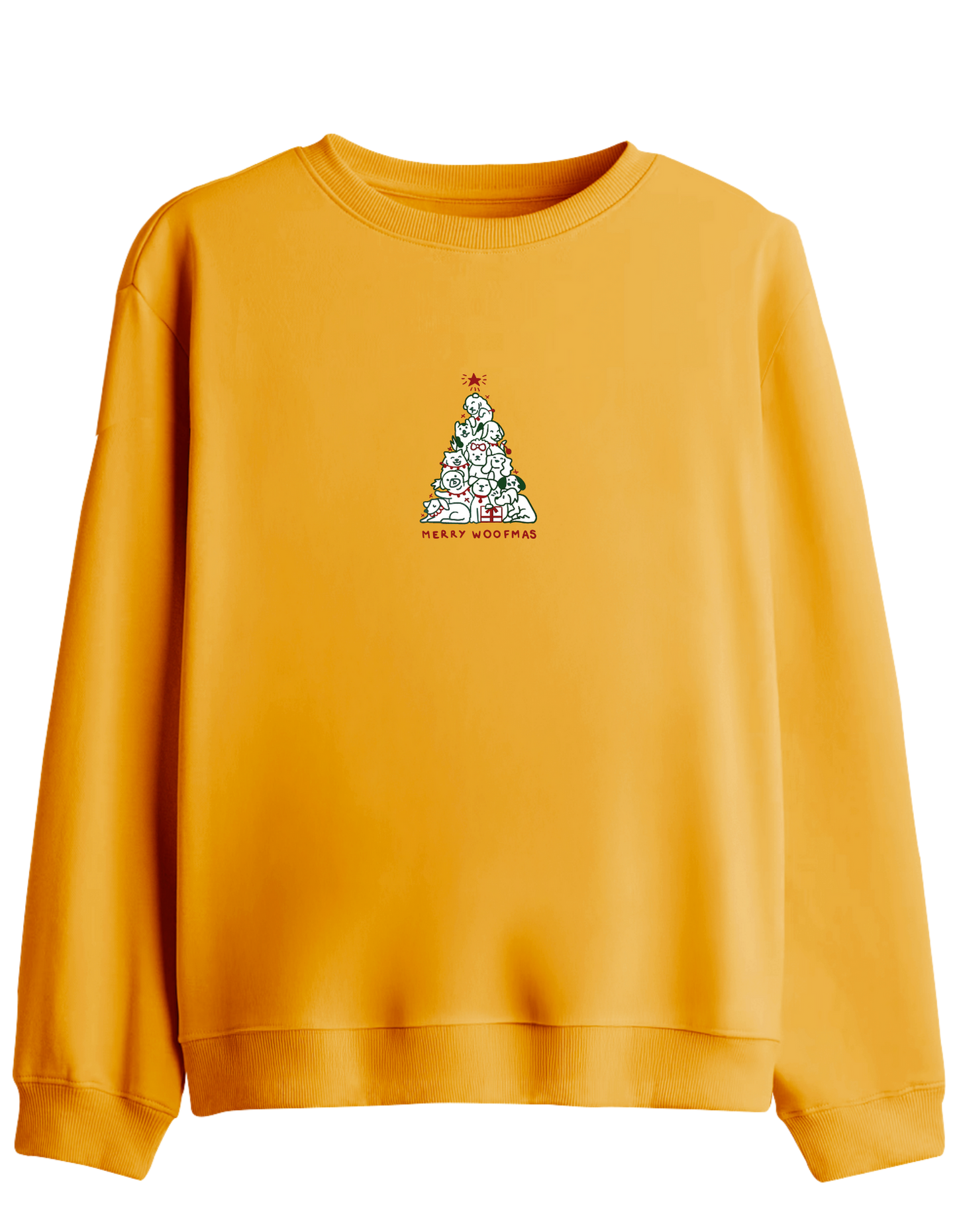 Woofmas Baskılı Bisiklet Yaka Sweatshirt