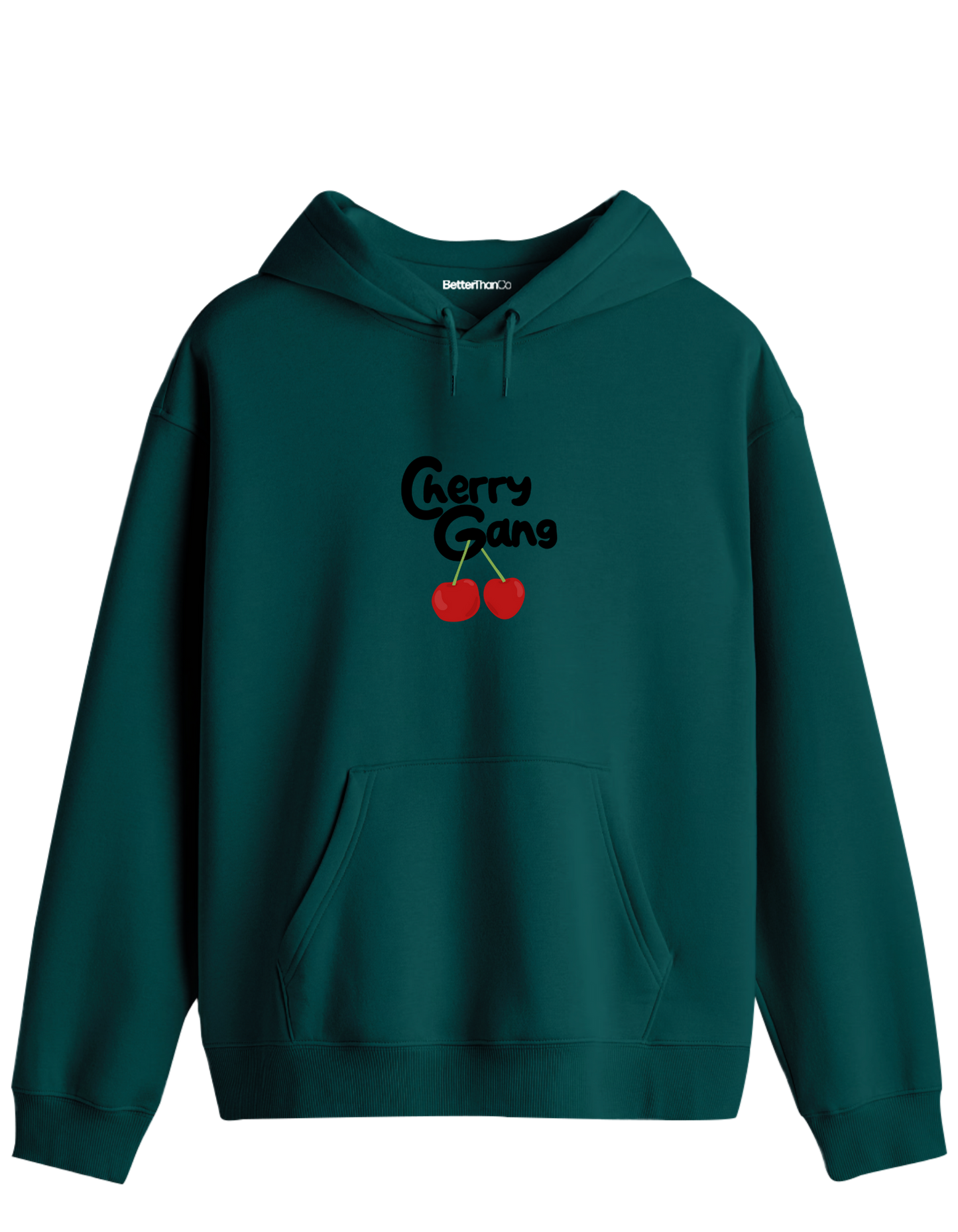 Cherry Gang Baskılı Unisex Kapüşonlu Yaka Hoodie