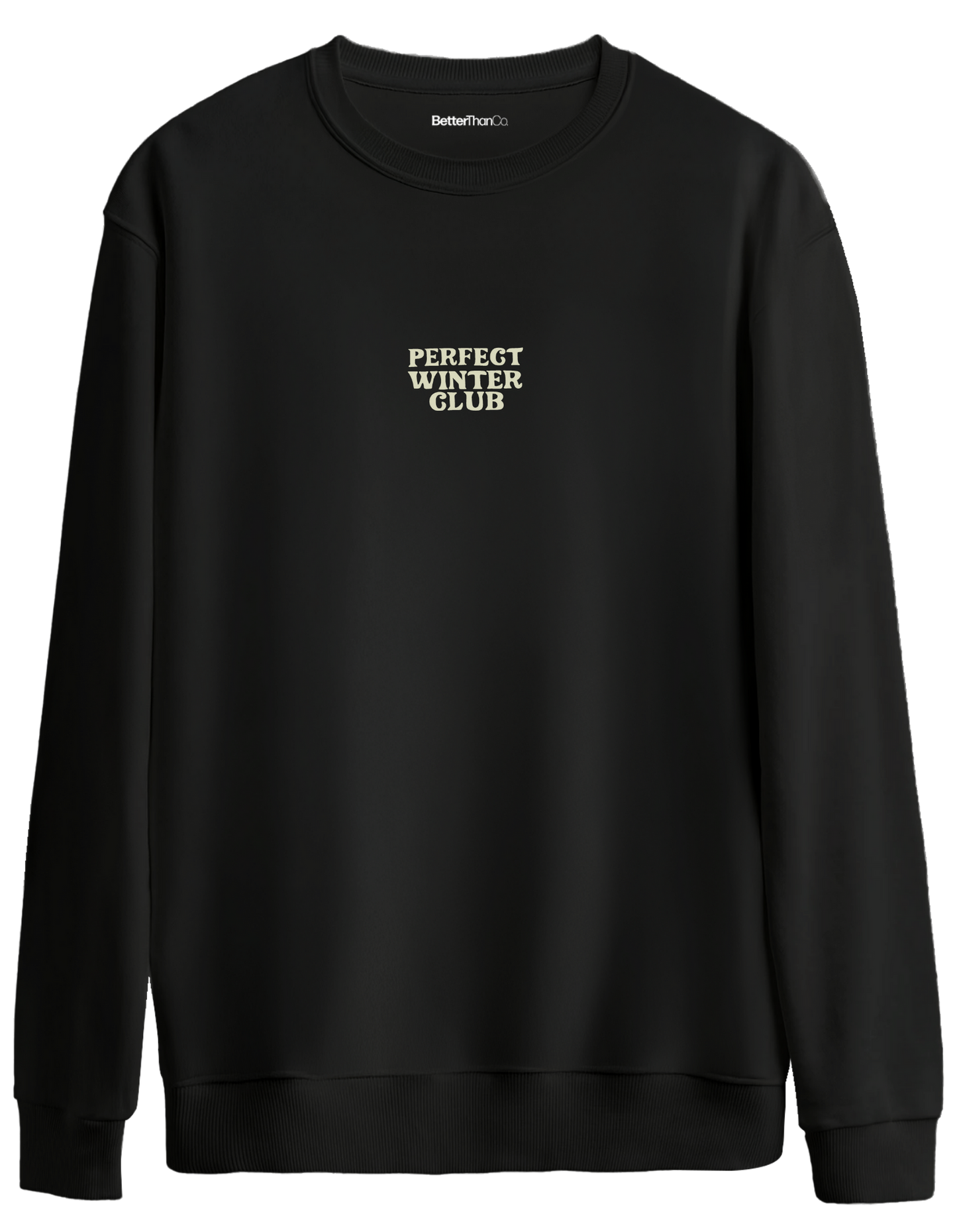 Winter Club Baskılı Bisiklet Yaka Oversize Sweatshirt