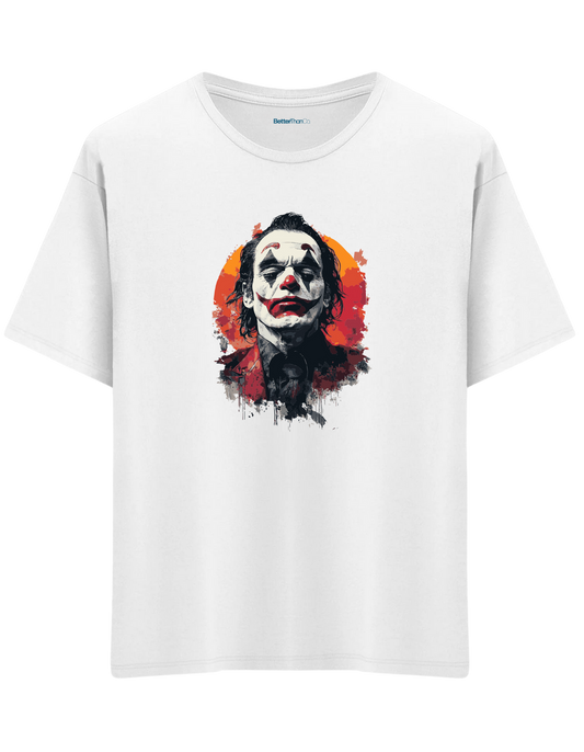 Sadness Baskılı Bisiklet Yaka Oversize T-shirt
