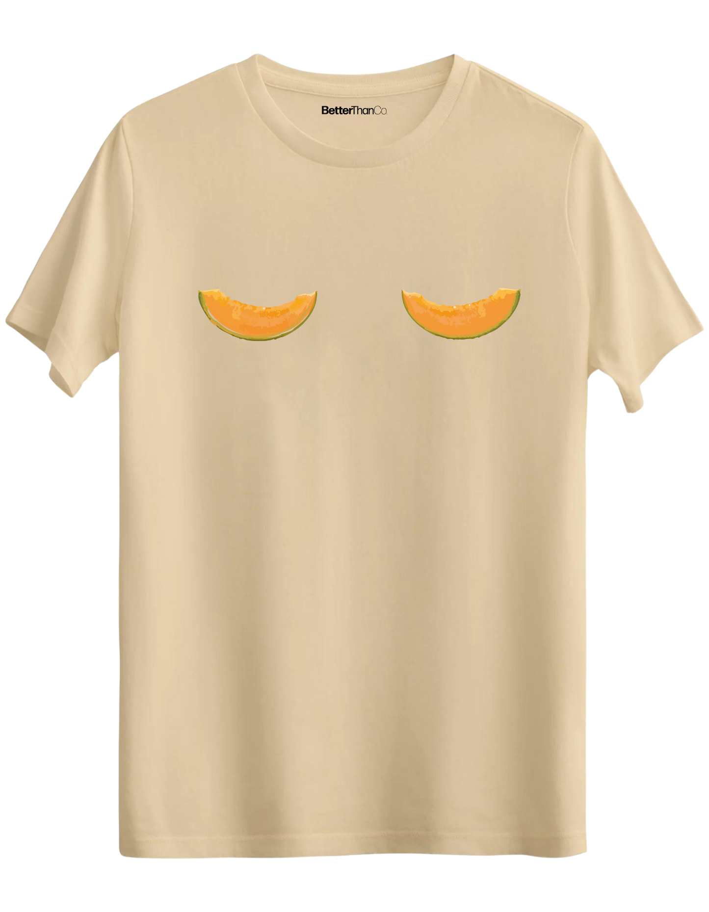 Melon Baskılı Bisiklet Yaka Regular T-shirt