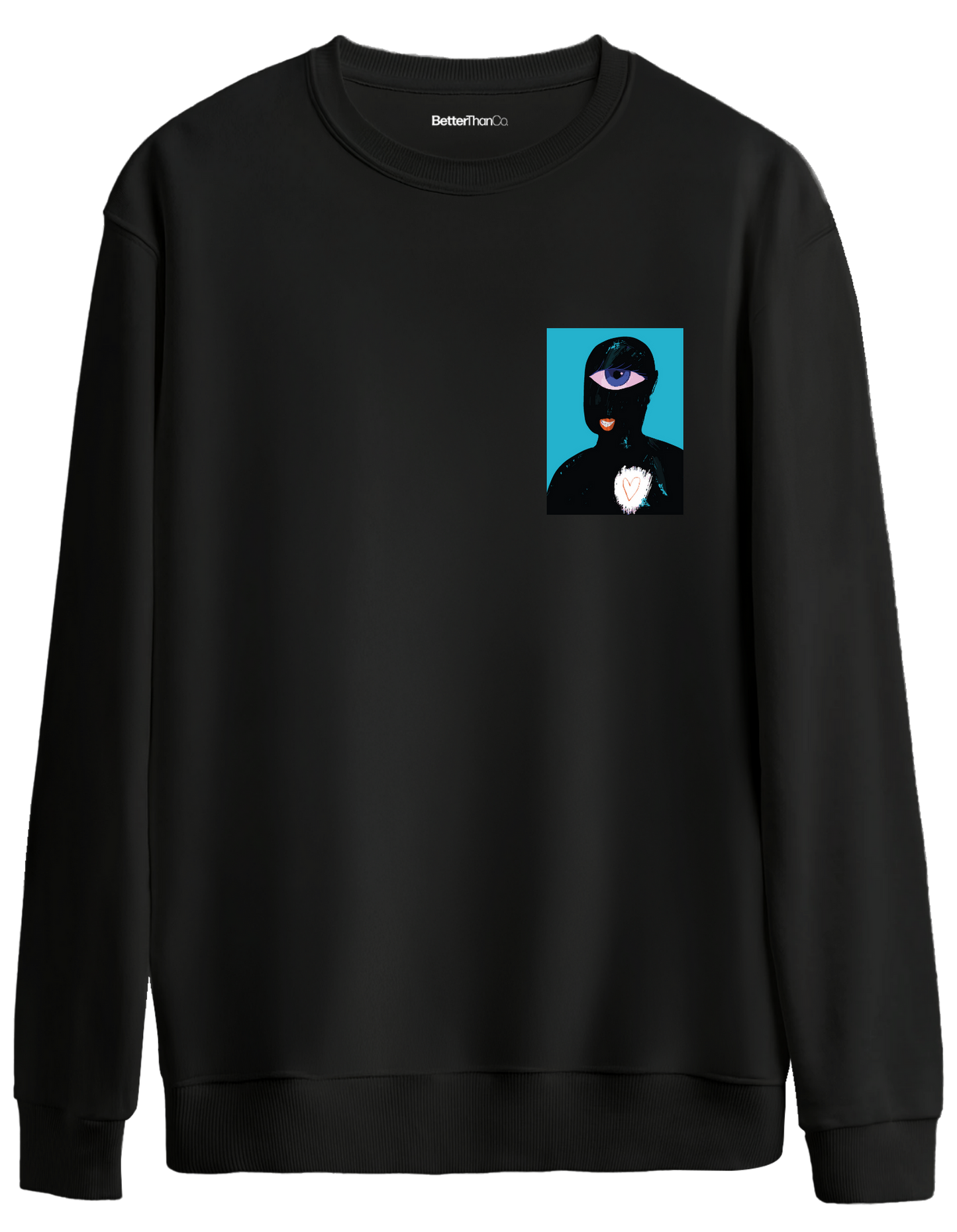 Oracle Eye Baskılı Bisiklet Yaka Oversize Sweatshirt