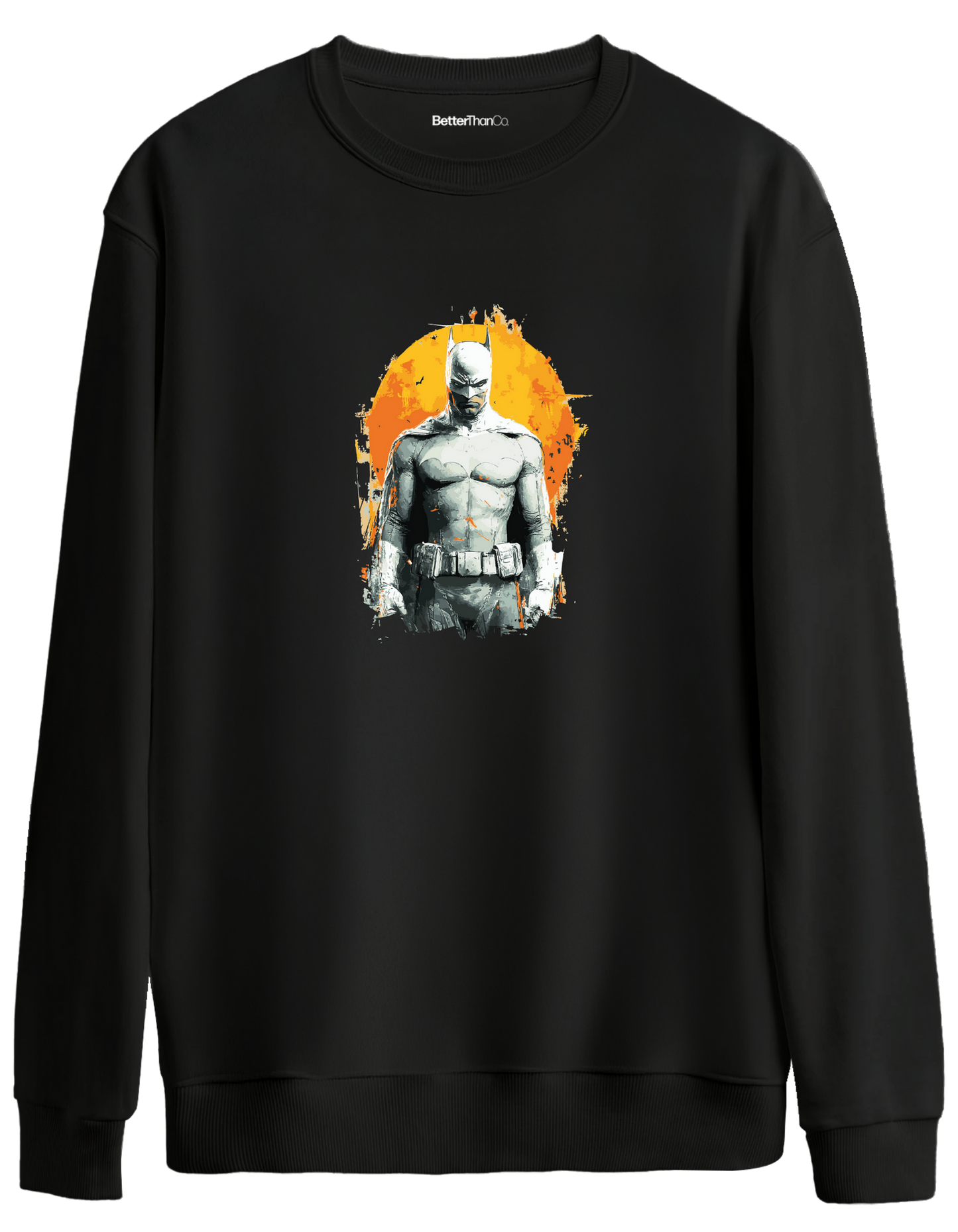 Whiteman Baskılı Bisiklet Yaka Oversize Sweatshirt