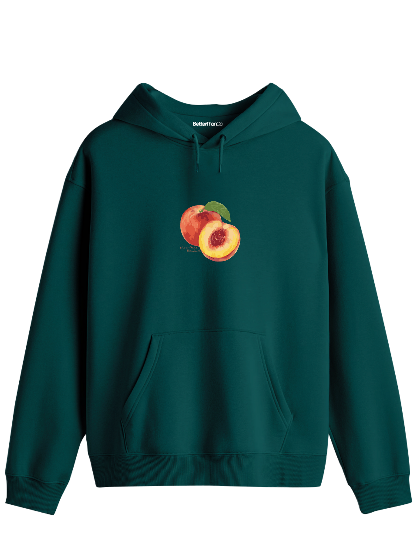 Peach Baskılı Unisex Kapüşonlu Yaka Hoodie