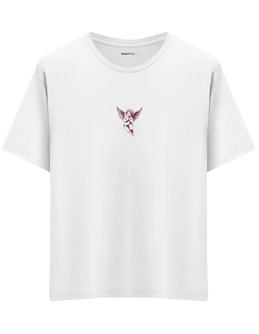 Broken Heart Baskılı Bisiklet Yaka Oversize T-shirt