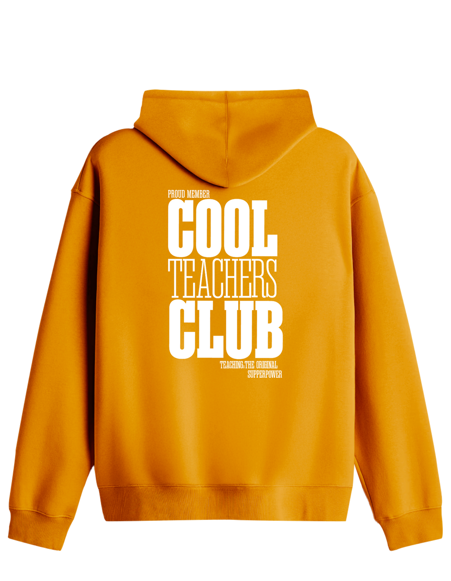 Cool Teachers Club Baskılı Unisex Kapüşonlu Yaka Hoodie