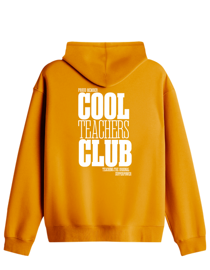 Cool Teachers Club Baskılı Unisex Kapüşonlu Yaka Hoodie